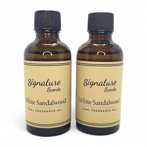 2 PACK Signature Scents White Sandalwood Fragrance Oil 50ml Made in India